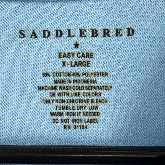 Saddlebred Polo Style Collared Pullover Mens Shirt NWT XL - Picture 5 of 6